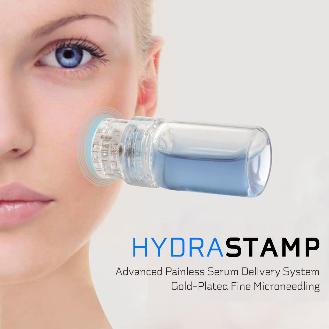 HYDRASTAMP DIY Facial Derma EZ Jet Microneedling Kit (For Skin Brightening, Wrinkle Reduction and Overall Skin Rejuvenation)