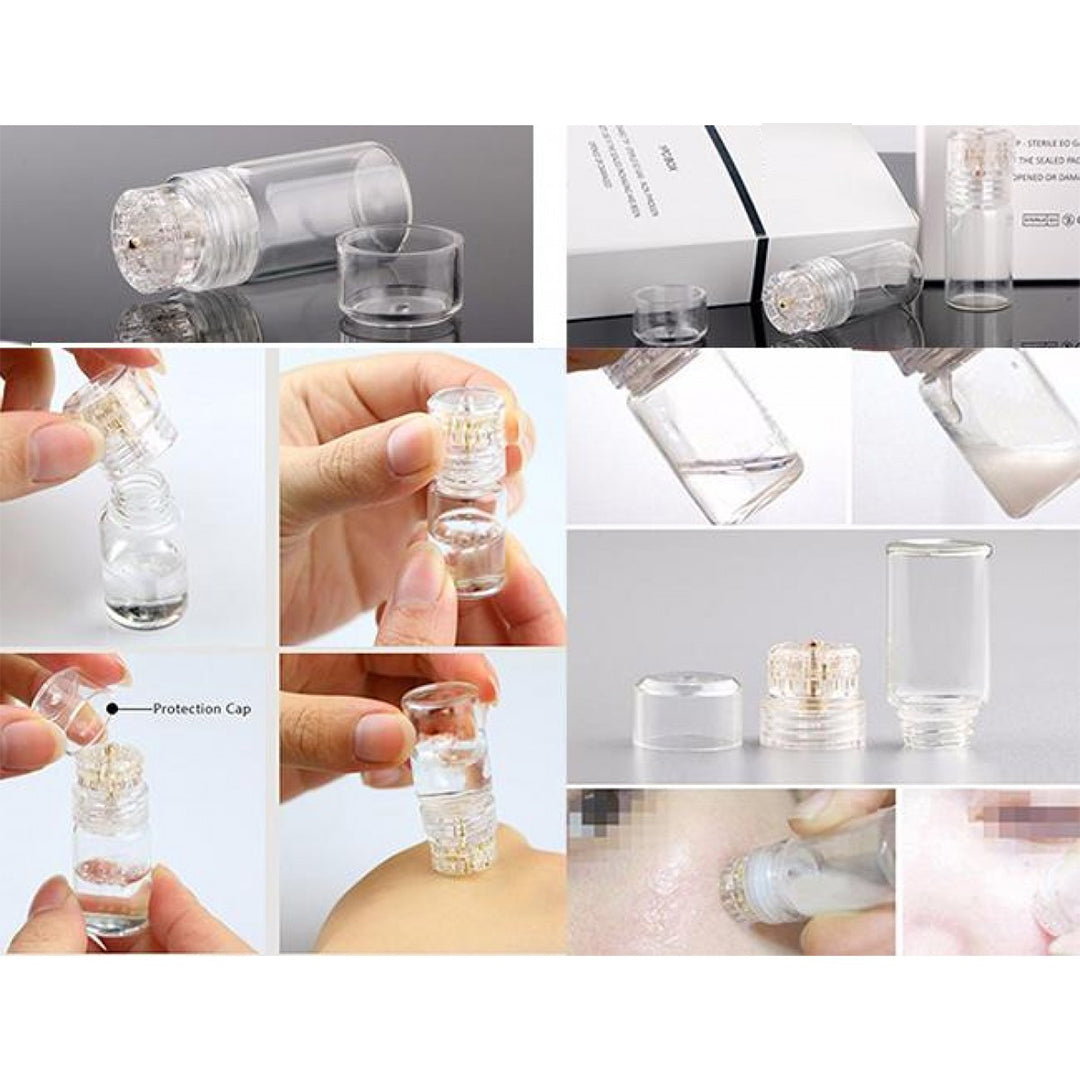 HYDRASTAMP DIY Facial Derma EZ Jet Microneedling Kit (For Skin Brightening, Wrinkle Reduction and Overall Skin Rejuvenation)