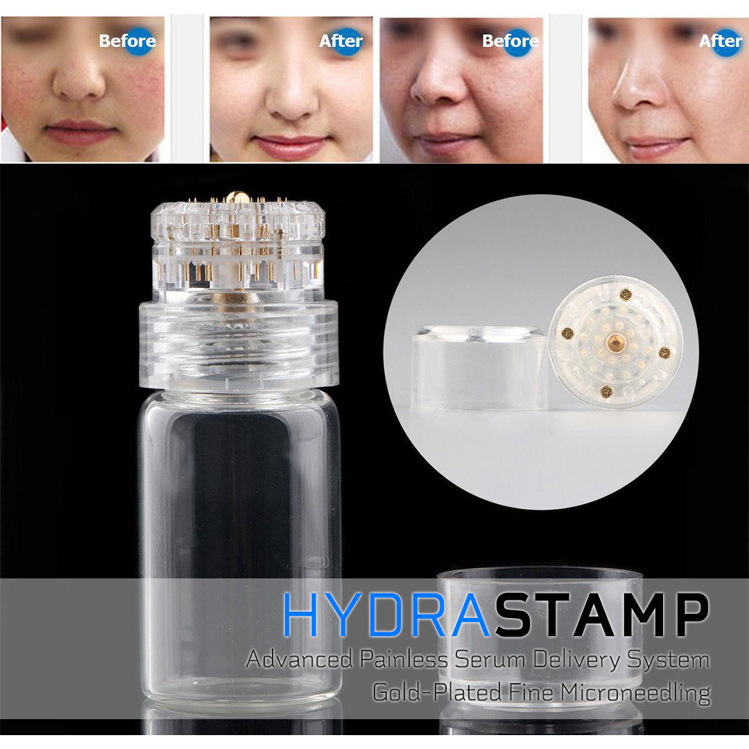 HYDRASTAMP DIY Facial Derma EZ Jet Microneedling Kit (For Skin Brightening, Wrinkle Reduction and Overall Skin Rejuvenation)
